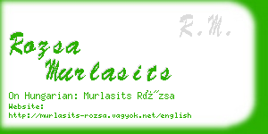 rozsa murlasits business card